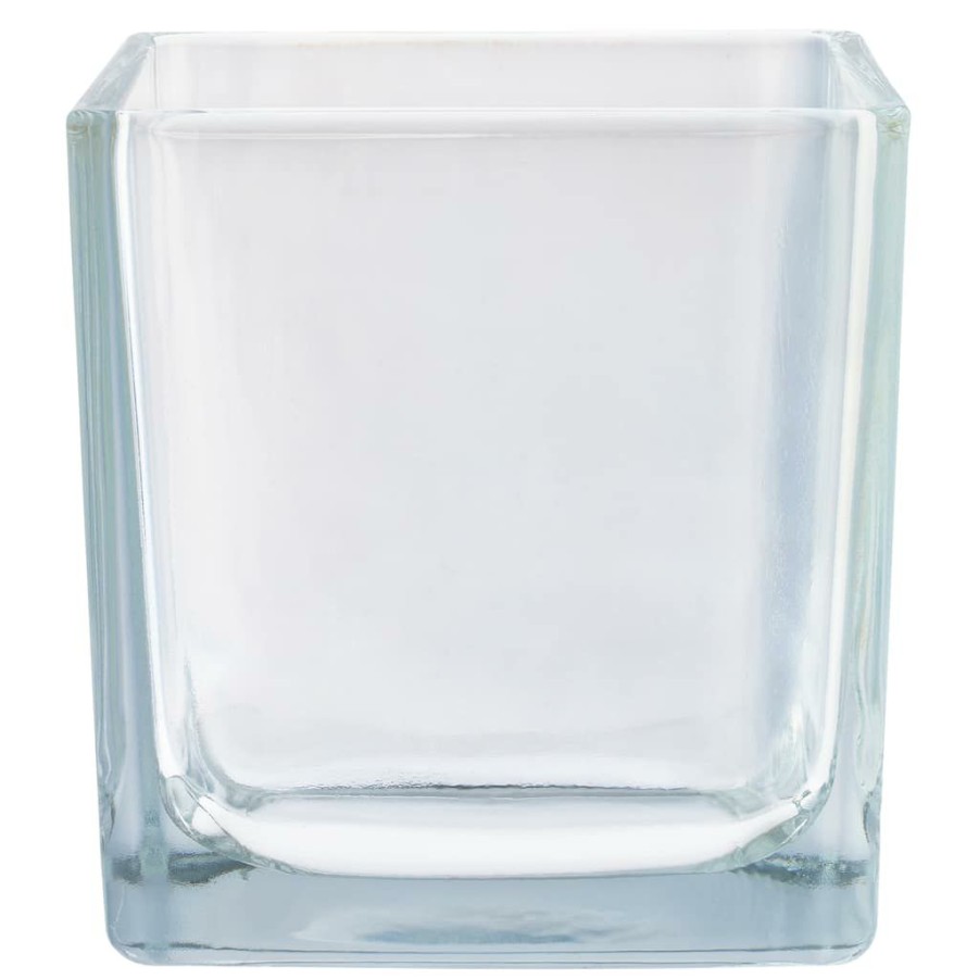 Floral * | Best Deal 3 Square Glass Vase By Ashland