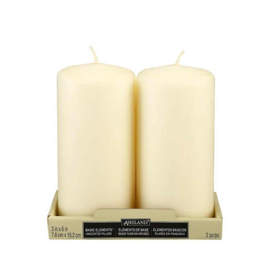 Home & Decor * | Deals Ashland Pillar Candle Pair