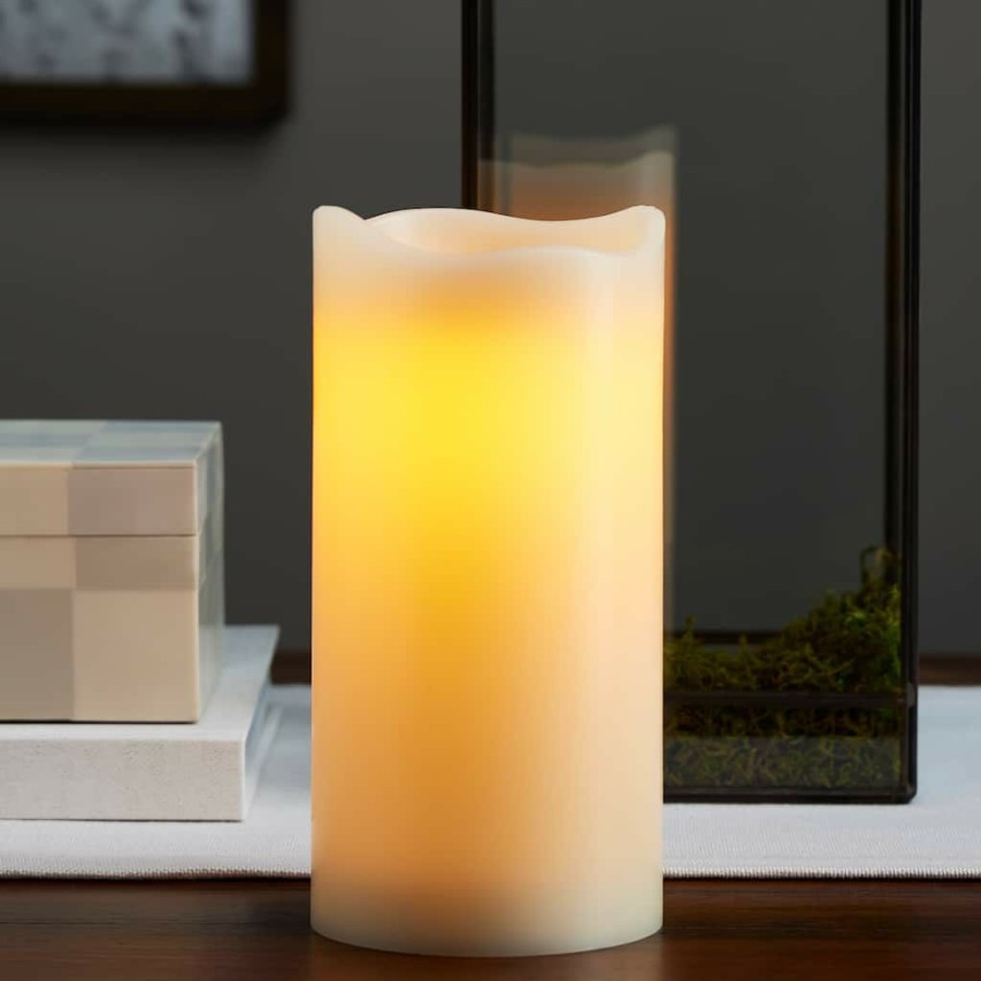 Home & Decor * | Best Deal Flameless Real Wax Led Pillar By Ashland , Vanilla