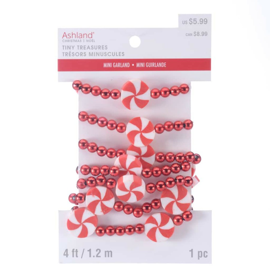 Crafts & Hobbies * | Hot Sale Tiny Treasures Mini Peppermint Garland By Ashland