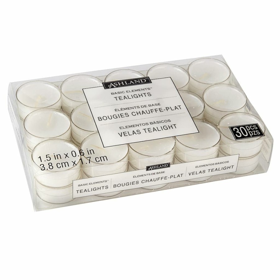 Home & Decor * | Hot Sale Ashland Basic Elements Tea Lights Value Pack