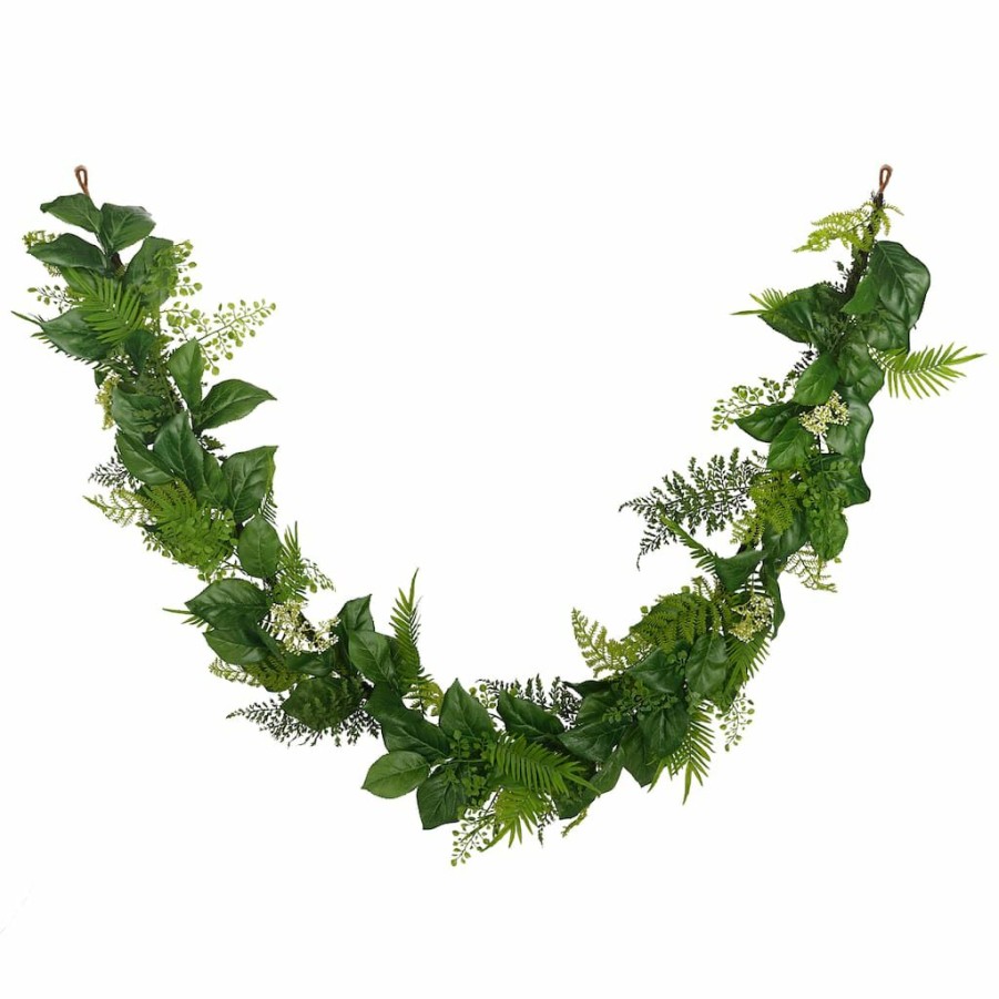 Floral * | Best Pirce 6Ft. Mixed Lemon & Fern Leaf Garland By Ashland