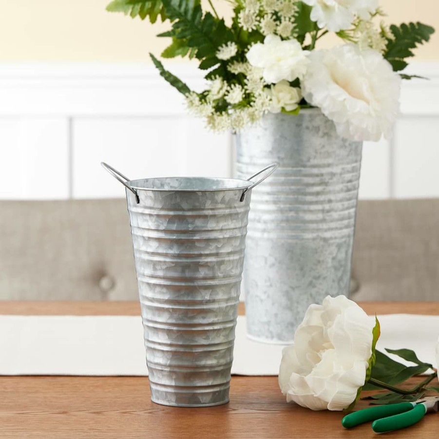 Floral * | Hot Sale 9 Mini Galvanized French Bucket By Ashland