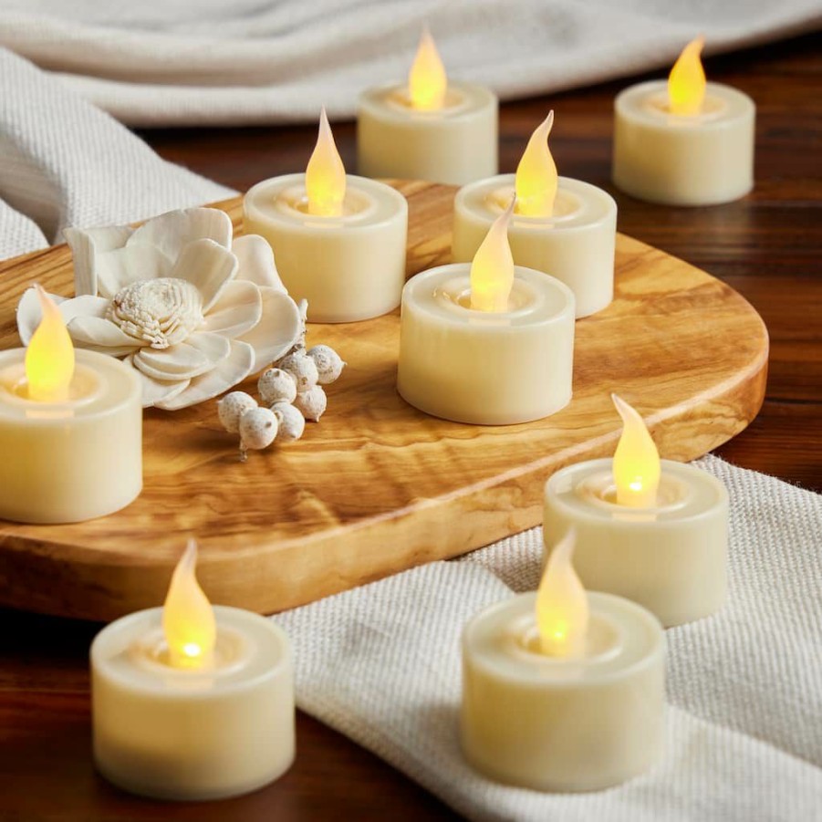 Home & Decor * | Best Reviews Of Basic Elements Ivory Led Tealights By Ashland