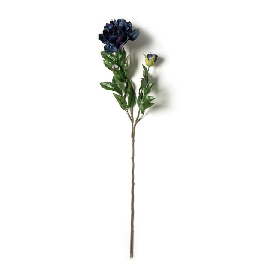 Floral * | Wholesale 12 Pack: Dark Blue Silk Garden Peony Spray By Ashland