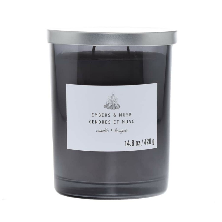 Home & Decor * | Coupon Embers & Musk 2-Wick Jar Candle By Ashland