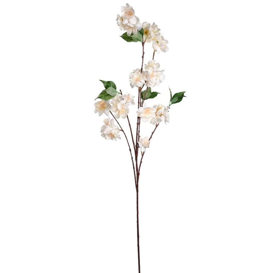 Floral * | Hot Sale Cream Apple Blossom Branch Stem By Ashland