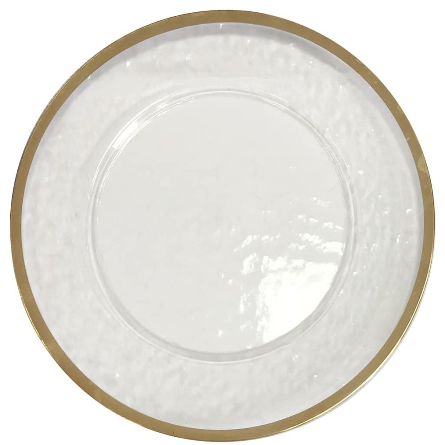 Home & Decor * | Hot Sale 13 Gold Rim Charger Plate By Ashland