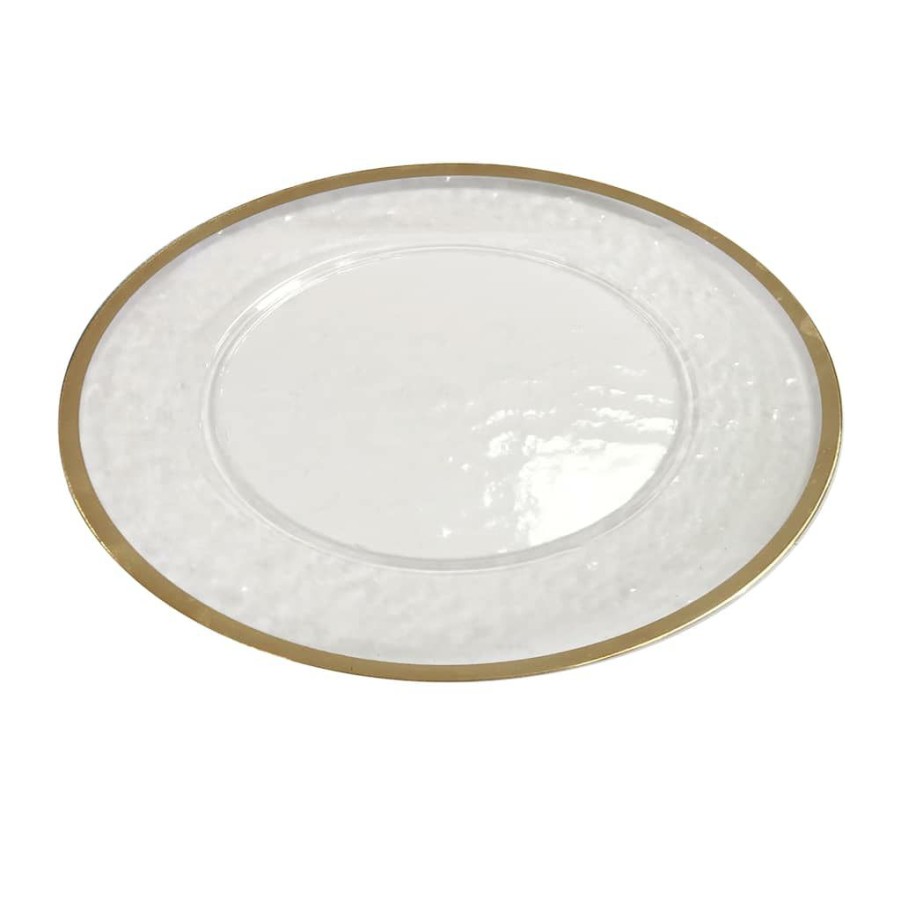 Home & Decor * | Hot Sale 13 Gold Rim Charger Plate By Ashland