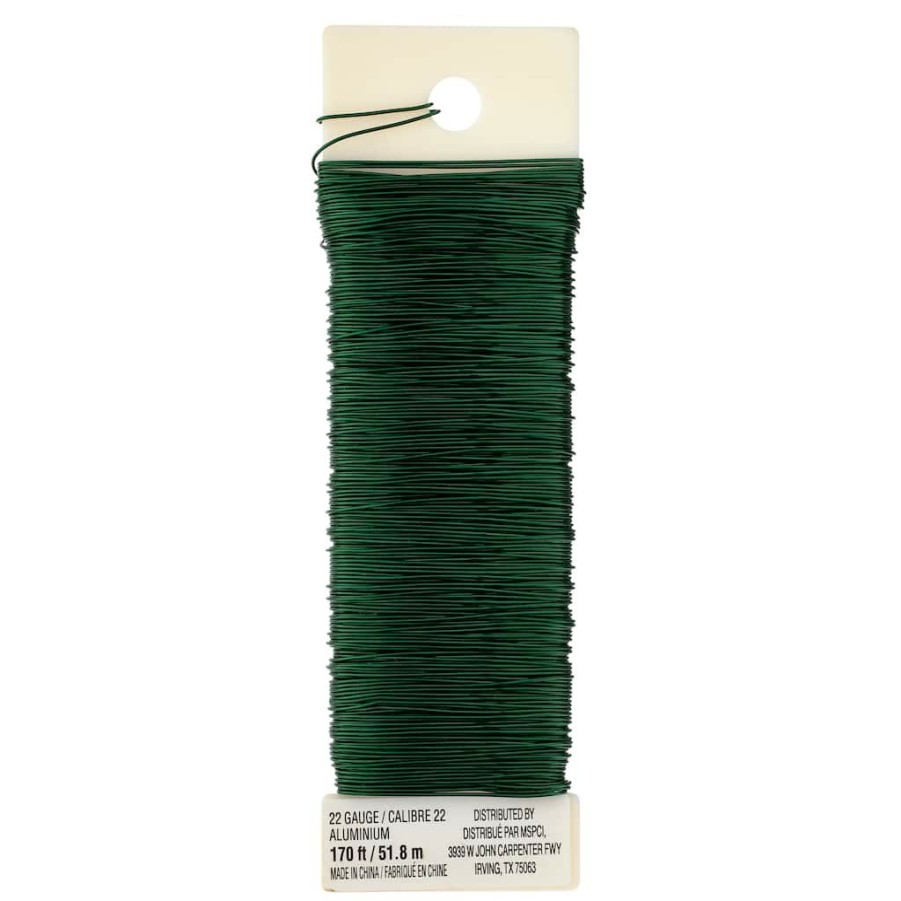 Floral * | Budget 22 Gauge Green Aluminum Florist Wire By Ashland