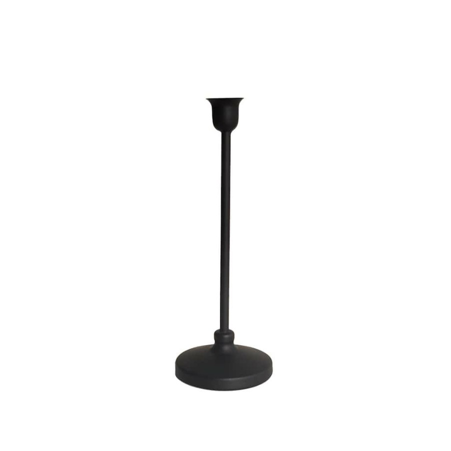 Home & Decor * | Best Sale Metal Taper Candle Holder By Ashland Black