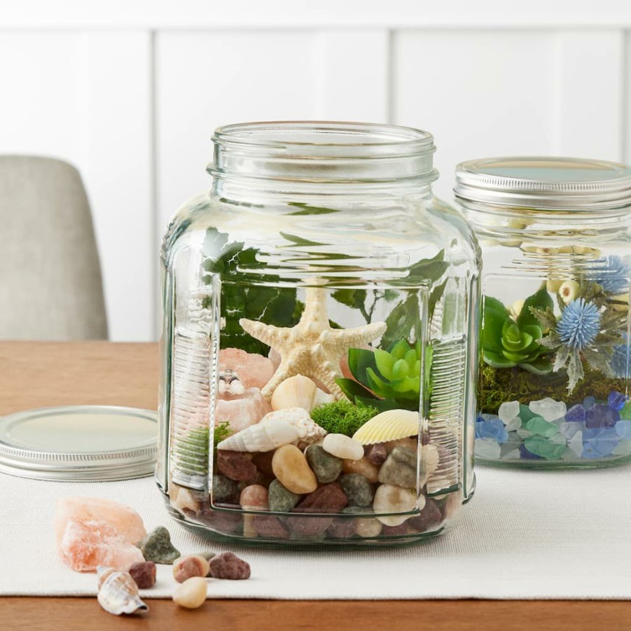 Floral * | Budget 12 Pack: Large Square Cracker Jar By Ashland