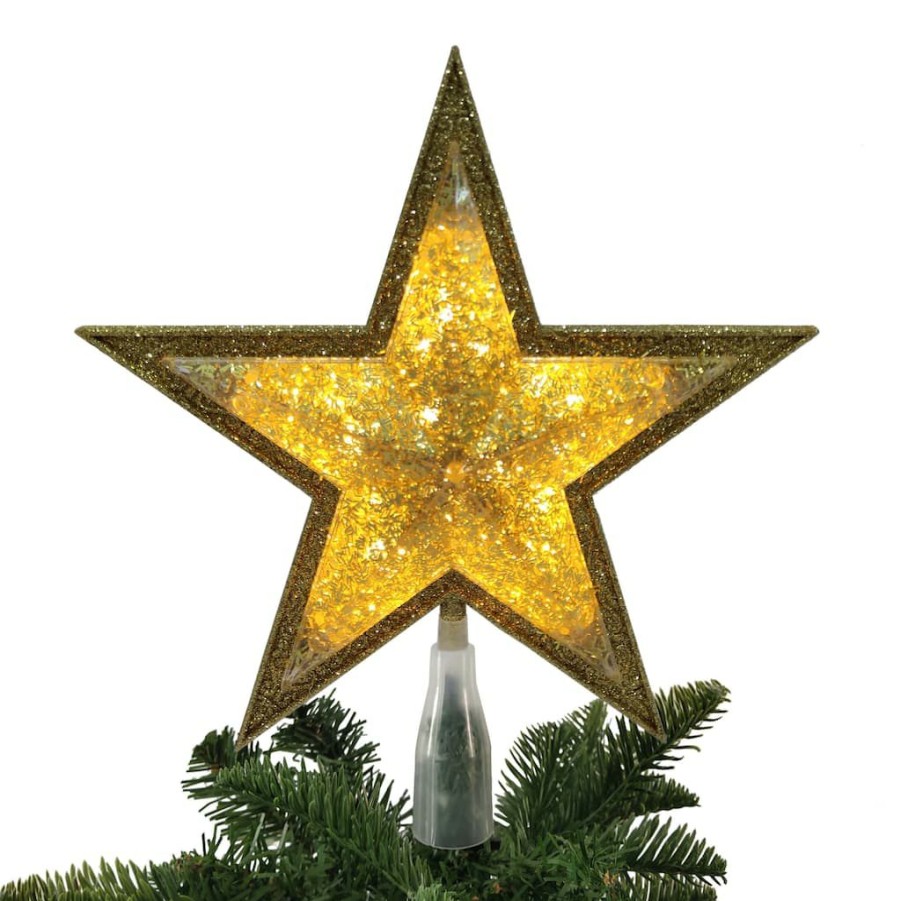 Home & Decor * | Buy 11 Gold Led Star Tree Topper By Ashland