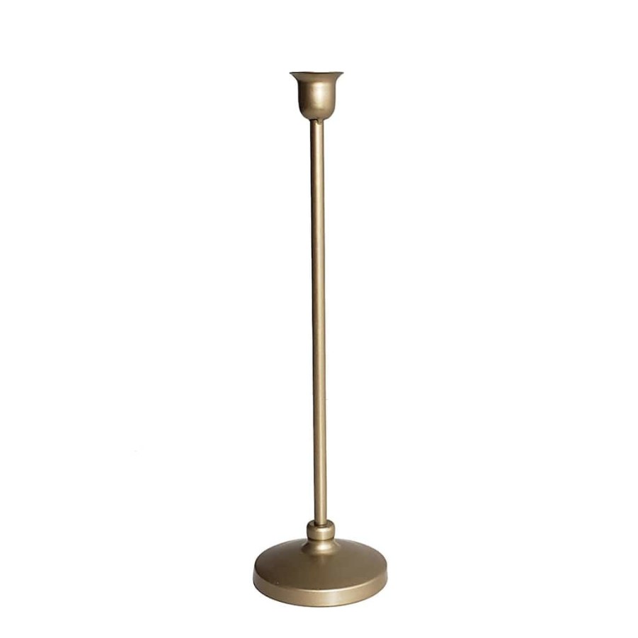 Home & Decor * | Wholesale Metal Taper Candle Holder By Ashland Gold