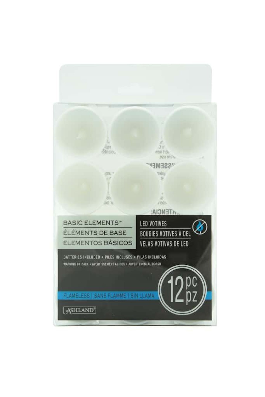 Home & Decor * | Brand New Basic Elements White Led Votives By Ashland