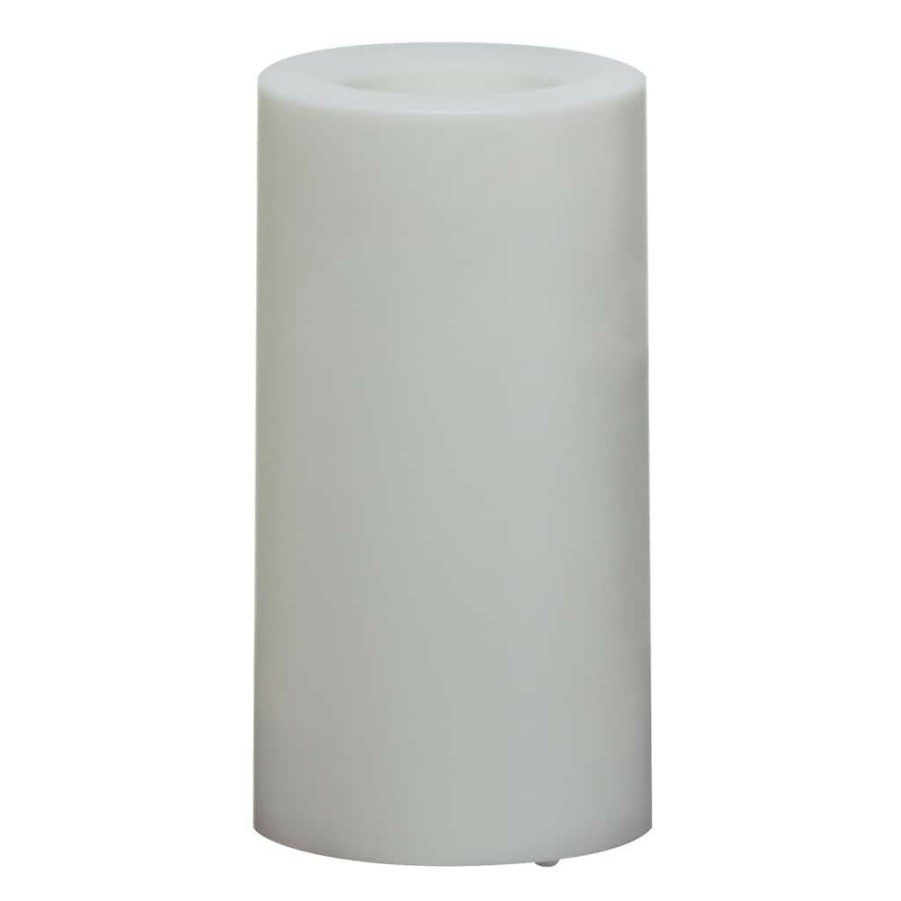 Home & Decor * | Cheapest White 3 X 6 Led Outdoor Pillar Candle By Ashland