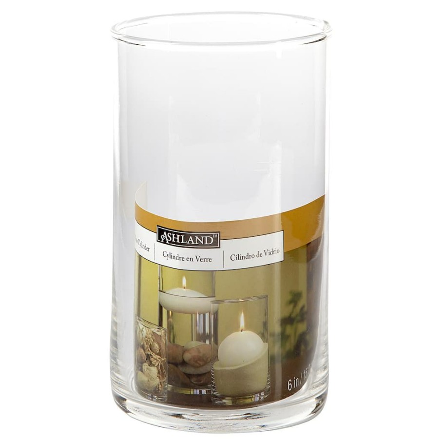 Home & Decor * | Best Reviews Of Glass Cylinder Candle Holder By Ashland Clear Glass