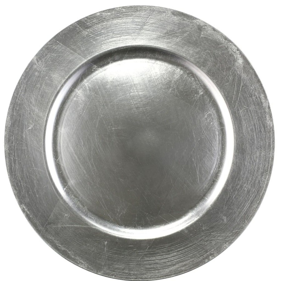 Home & Decor * | Best Deal Silver Charger Plate By Ashland