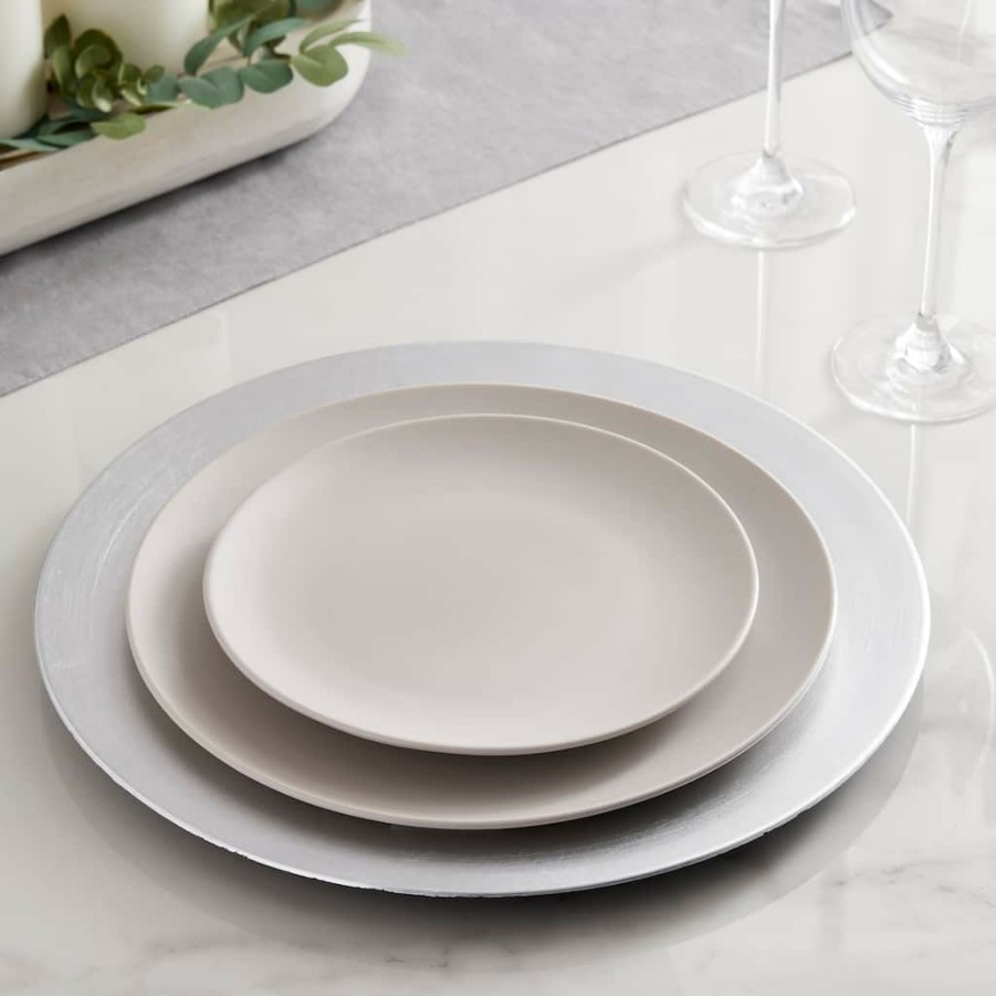 Home & Decor * | Best Deal Silver Charger Plate By Ashland