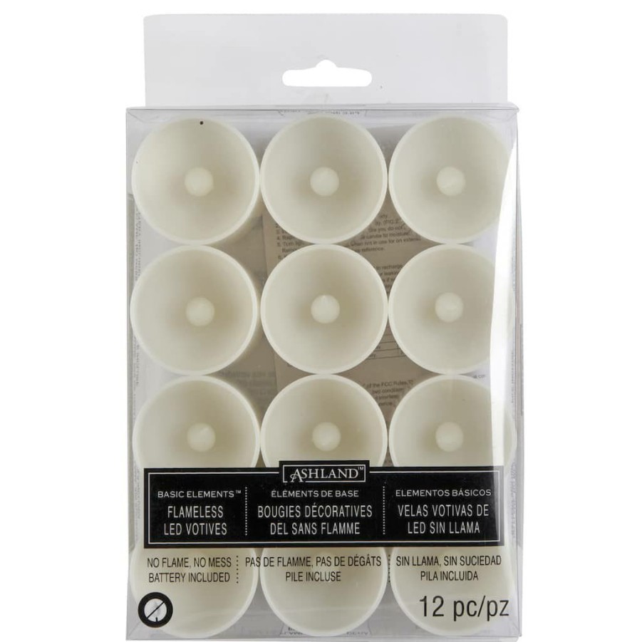 Home & Decor * | Budget Ashland Basic Elements Flameless Led Votives, 12 Count