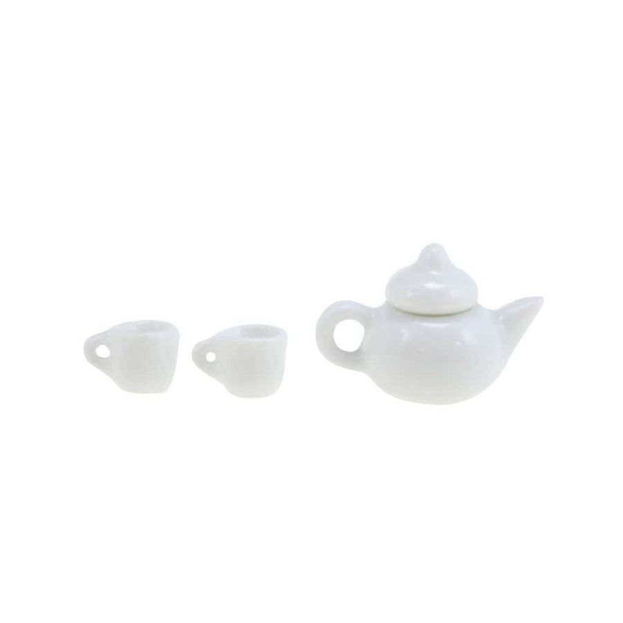 Crafts & Hobbies * | Top 10 Mini White Tea Set By Ashland