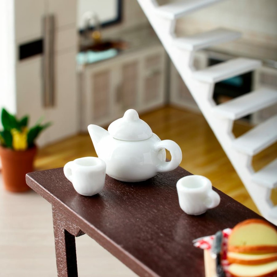 Crafts & Hobbies * | Top 10 Mini White Tea Set By Ashland