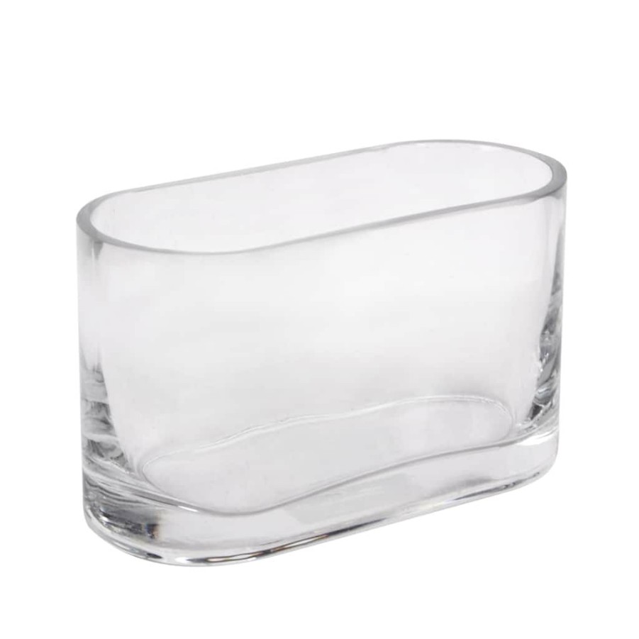 Floral * | Coupon 6.9 Oval Glass Vase By Ashland