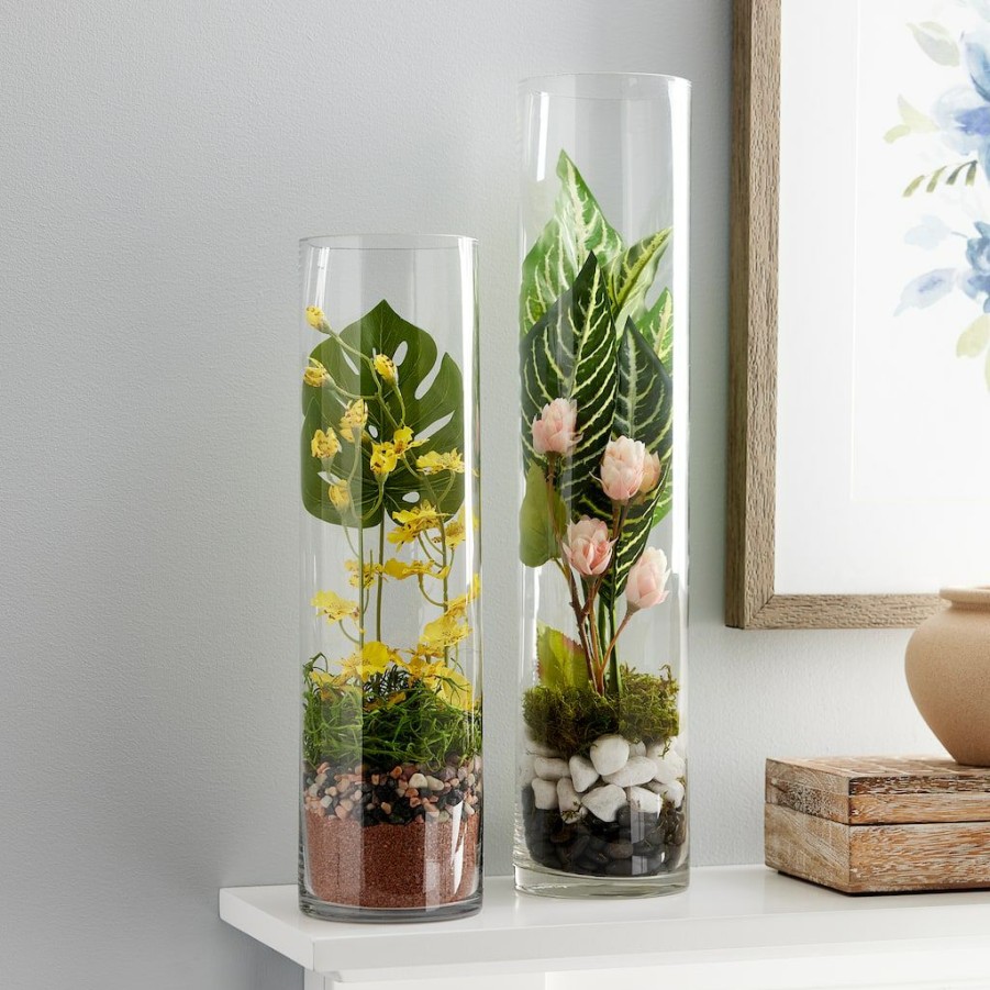 Floral * | Best Deal Ashland Cylinder Glass Vase, 14