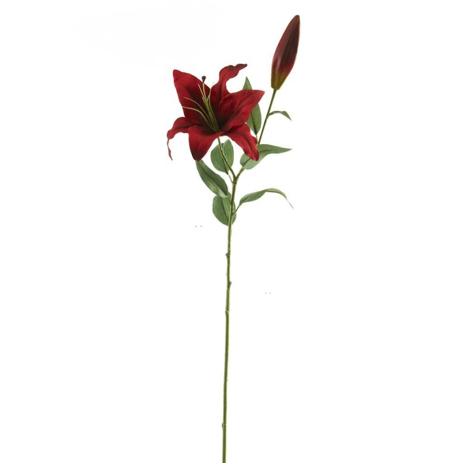 Floral * | Wholesale 12 Pack: Red Casablanca Lily Stem By Ashland