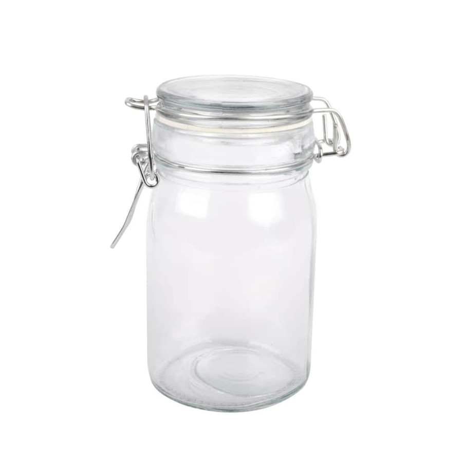 Floral * | Coupon Round Glass Jar With Latch By Ashland