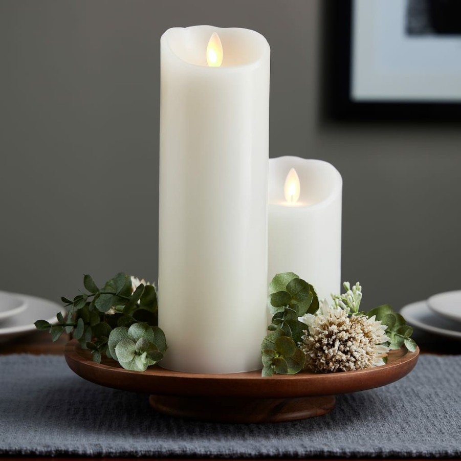 Home & Decor * | Buy Iflicker Ivory 3 X 9 Led Pillar Candle By Ashland