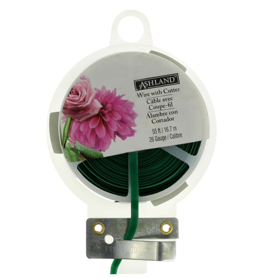 Floral * | Wholesale 24 Pack: 26 Gauge Green Floral Wire With Cutter By Ashland