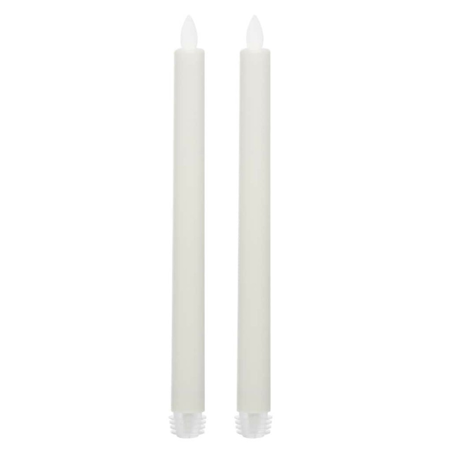 Home & Decor * | Wholesale Iflicker White Led Taper Candle Set By Ashland