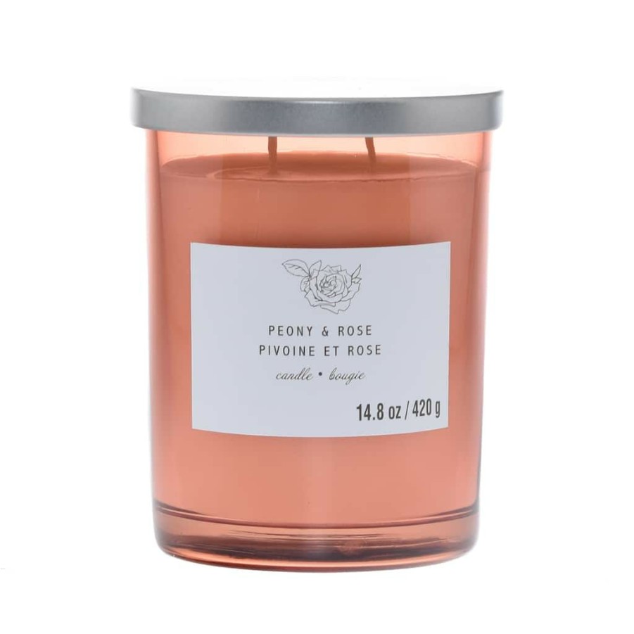 Home & Decor * | Outlet Peony & Rose 2-Wick Jar Candle By Ashland