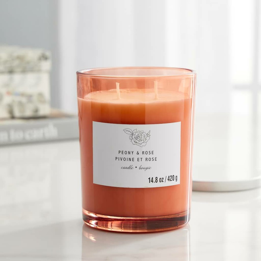 Home & Decor * | Outlet Peony & Rose 2-Wick Jar Candle By Ashland