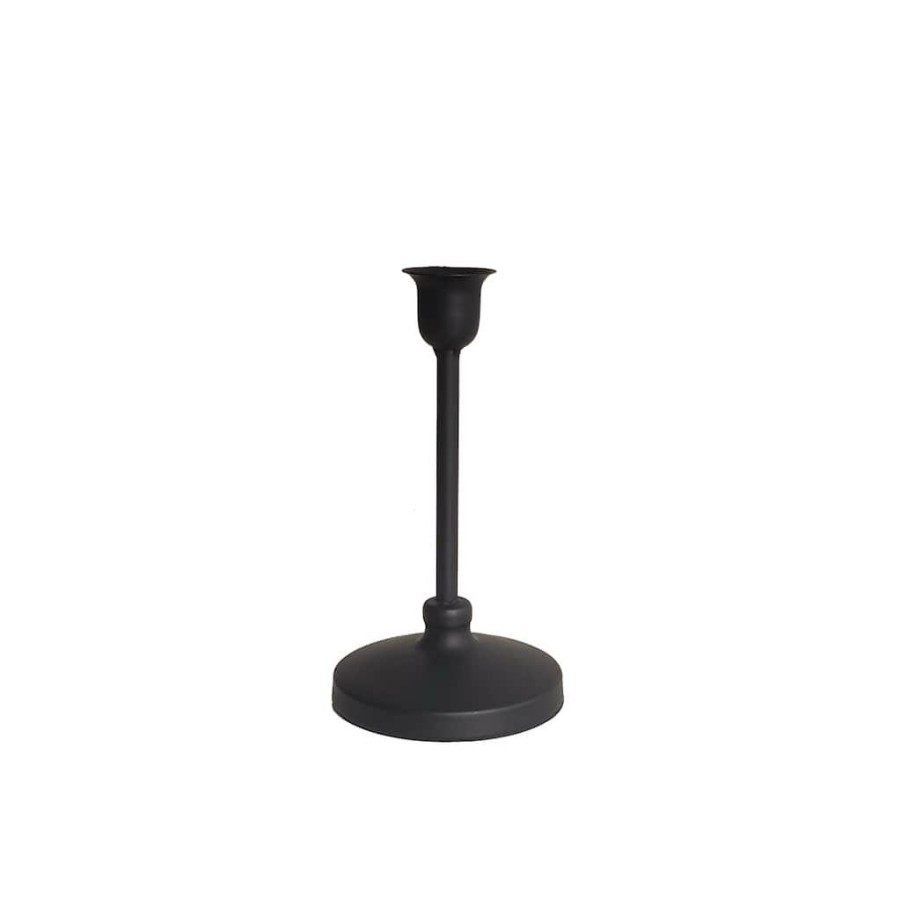 Home & Decor * | Cheap Metal Taper Candle Holder By Ashland Black