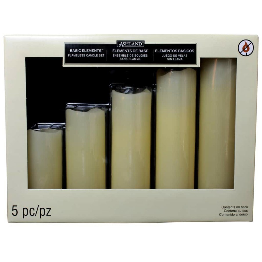 Home & Decor * | Best Sale Ashland Basic Elements Flameless Candle Set