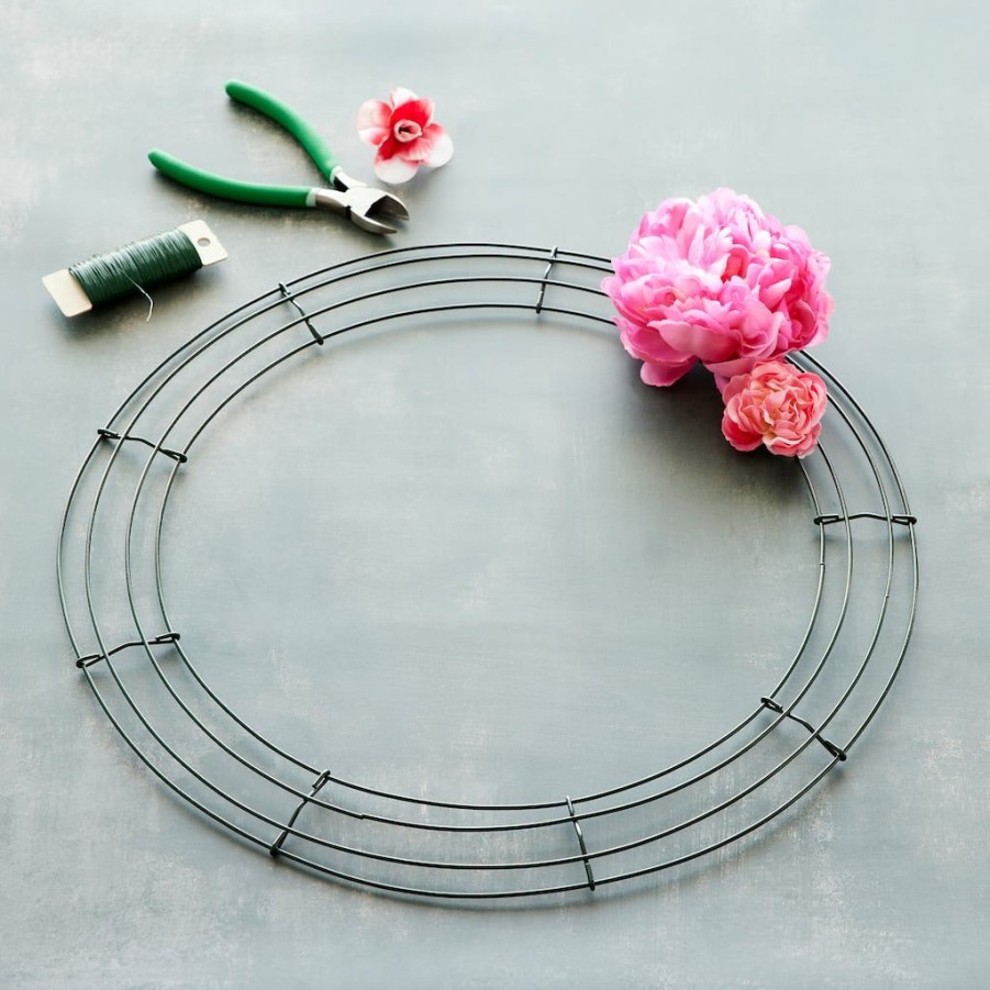 Floral * | Best Pirce 18 Wire Wreath Frame By Ashland Dark Green