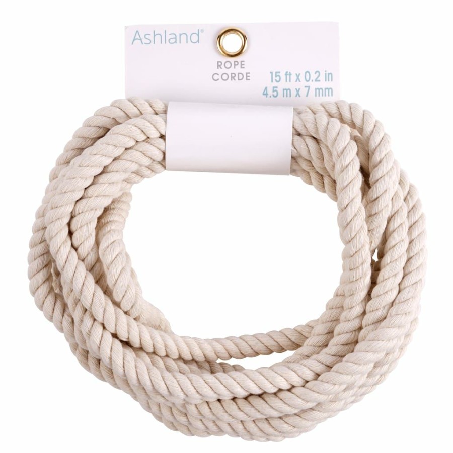 Floral * | Budget 12 Pack: 15Ft. Ivory Rope By Ashland