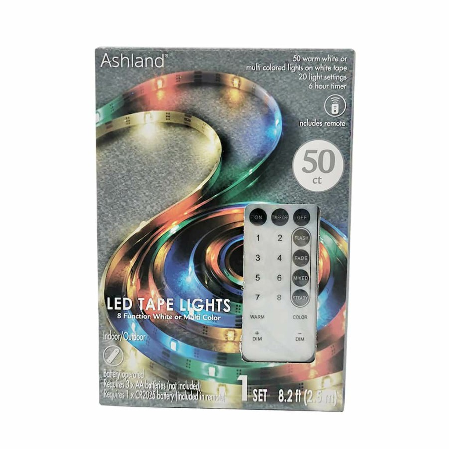 Home & Decor * | Best Reviews Of 12 Pack: 50Ct. Color Changing Led Tape Lights By Ashland