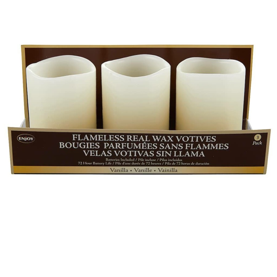 Home & Decor * | Best Sale Flameless Real Wax Votives, Vanilla By Ashland