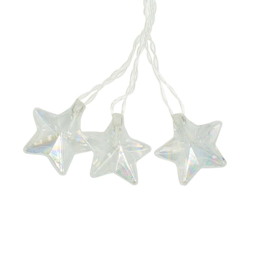 Home & Decor * | Deals 8Ct. Warm White Iridescent Star Led Crafting Lights By Ashland