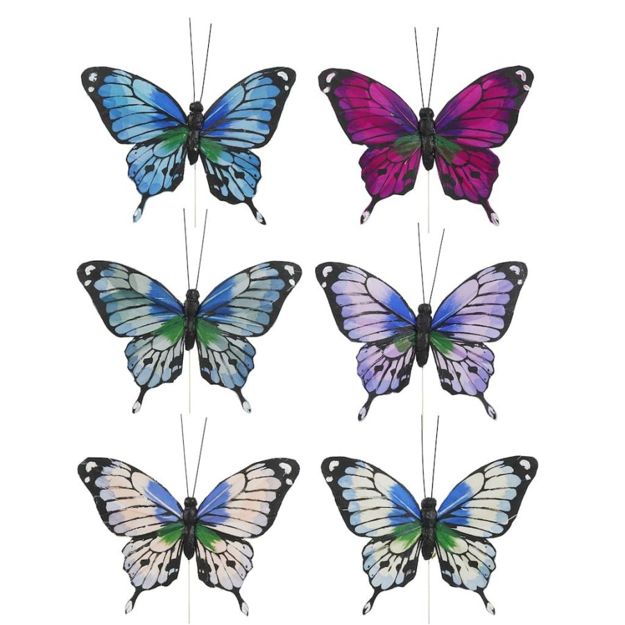 Floral * | Best Reviews Of 8 Packs: 6 Ct. (48 Total) 10.2 Assorted Brights Feather Butterflies By Ashland