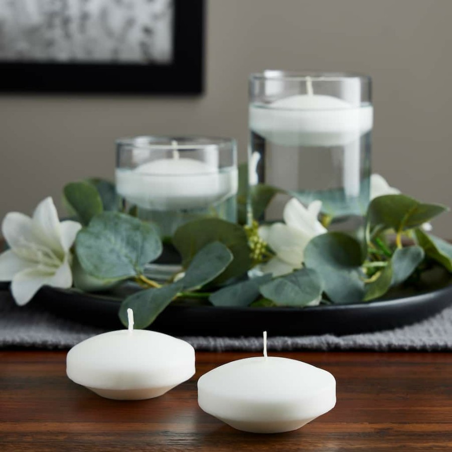 Home & Decor * | Promo White Floating Candles By Ashland Basic Elements