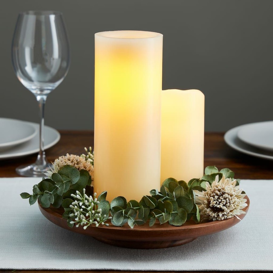 Home & Decor * | Wholesale Ivory 3 X 8 Led Pillar Candle By Ashland