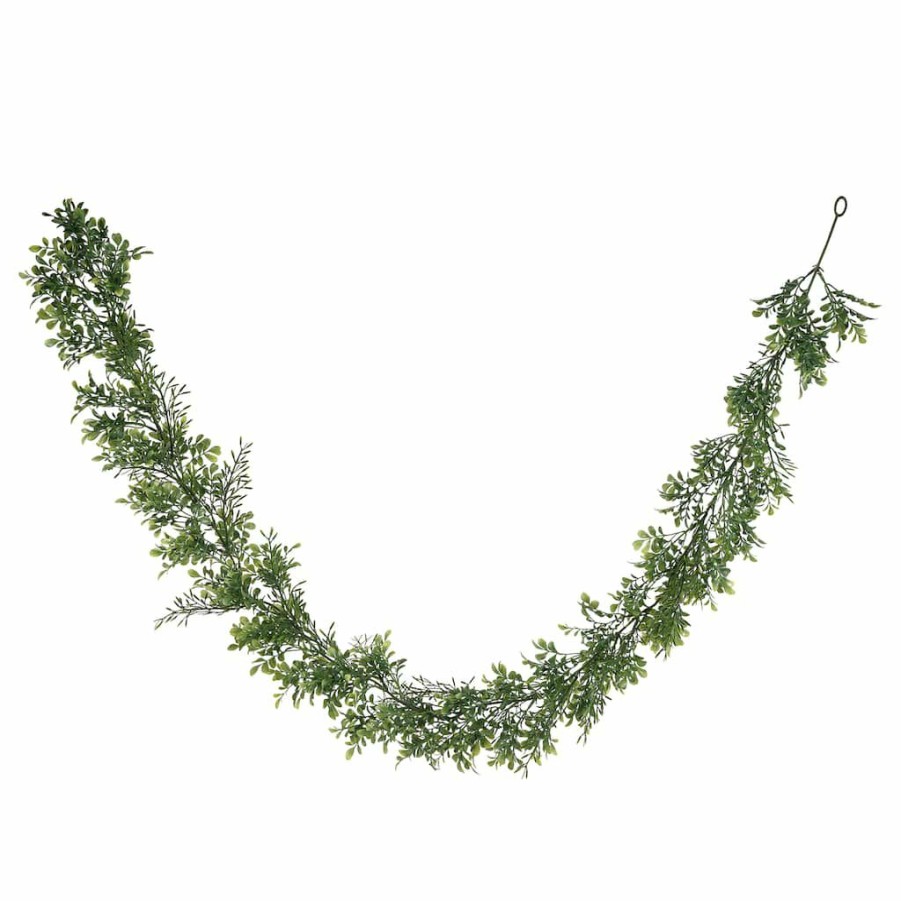 Floral * | Cheapest 6Ft. Green Boxwood Garland By Ashland