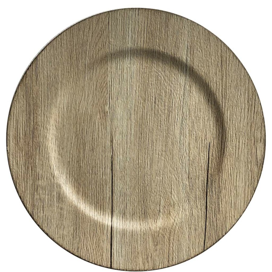 Home & Decor * | Brand New 12 Pack: 13 Gray Woodgrain Charger By Ashland