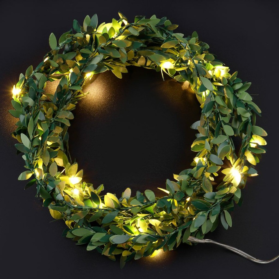 Home & Decor * | Brand New 10Ft. Leaf Garland String Lights By Ashland