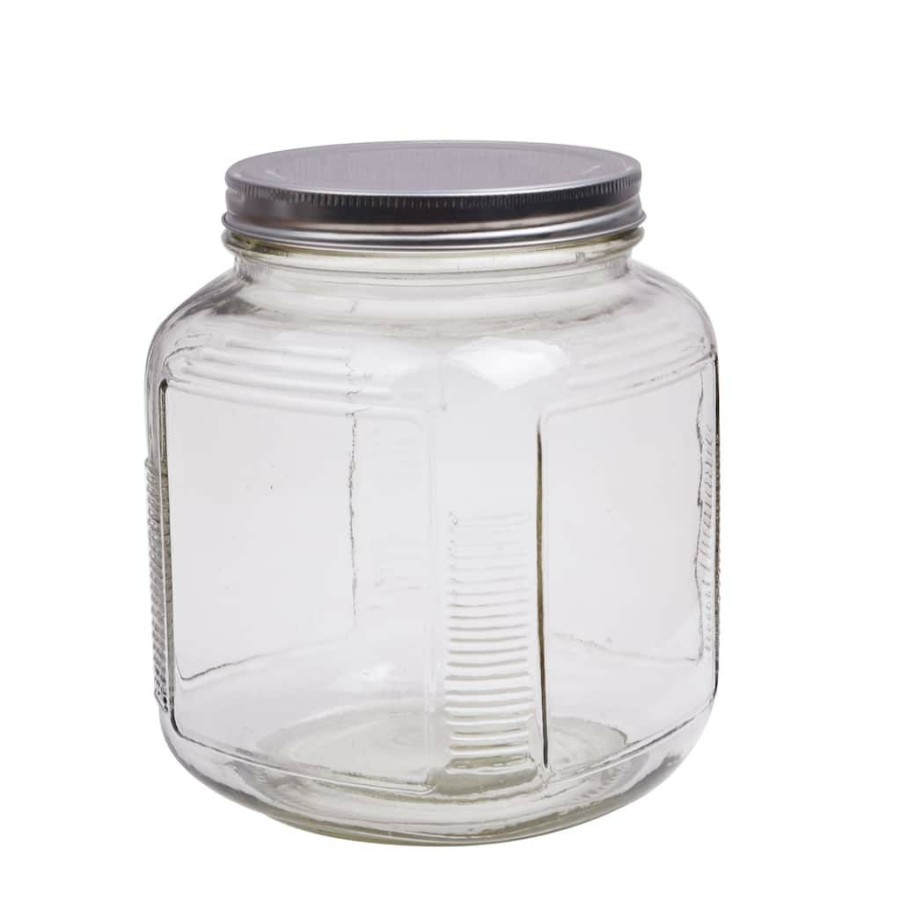 Floral * | Best Deal Large Square Cracker Jar By Ashland