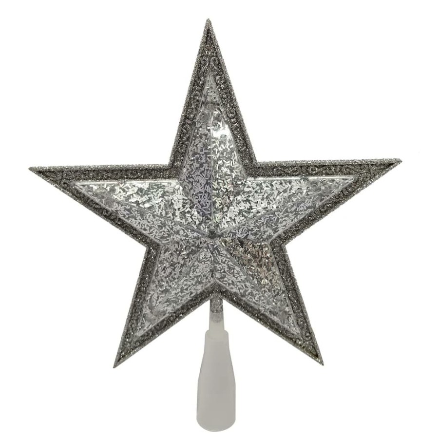 Home & Decor * | Buy 11 Silver Led Star Tree Topper By Ashland